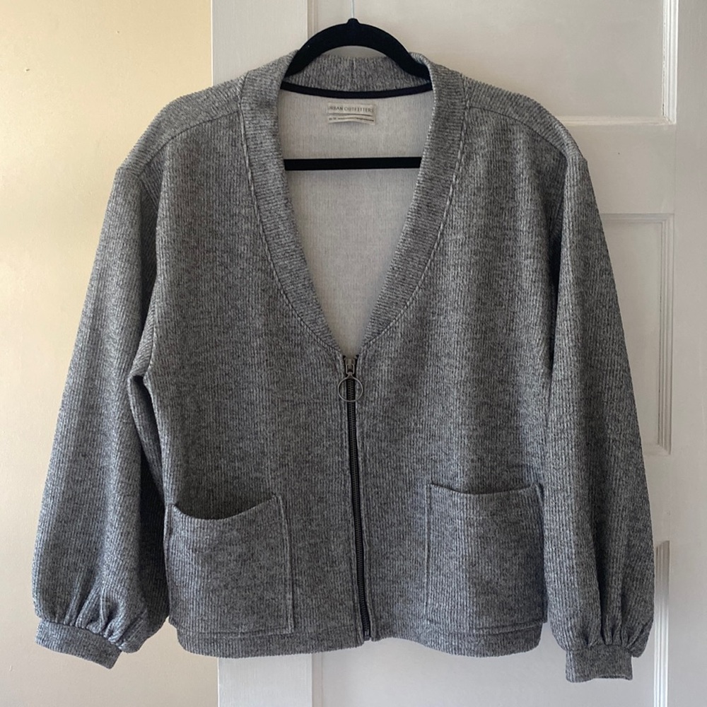 Urban Outfitters Grey Zip up Sweater size XSP